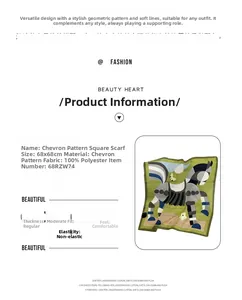Detail view of a 68cm green printed polyester scarf with zebra and floral patterns