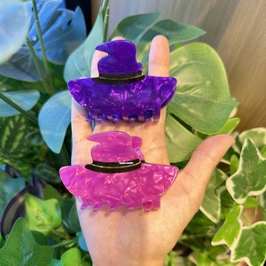 Witch Hat Hair Claw PVC Elegant Styling Clip Halloween Party Women Hair Accessories Non-Slip Large Hairgrip Individual Hairpin