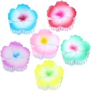 Matte Hibiscus Flower Hair Claw Clips For Women Sweet Tropical Vacation Floral Hair Clamps Large Non-Slip Shark Clips