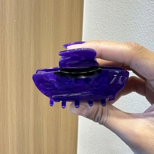 Creative translucent purple witch hat hair claw clip for Halloween hairstyles