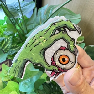 Halloween Green Skeleton Claw Eyeball Hair Claw Clip PVC Quirky Gothic Shark Clip For Party Women Horror Hair Accessories