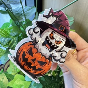 Creative Halloween Devil Pumpkin Hair Claw Clip Ghost Wizard Hat Acrylic Shark Clip For Women Girls Party Hair Accessories