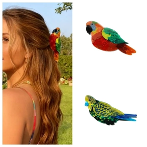 Creative Bird Shape Parrot Hair Claw Clip Fashion Cute Toucan Design PVC Handmade Hair Accessories For Women Girls