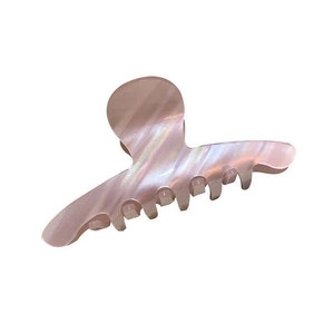 Pince à cheveux en acrylique rose et lavande irisé avec éclat nacre de perle