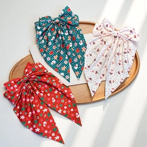 Lot de 3 barrettes à cheveux de Noël avec motifs bonhomme de neige et pain d'épice colorés