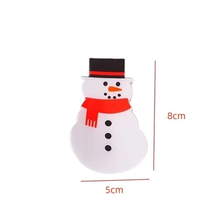 Cute snowman hair claw clip for Christmas party hairstyles, 8cm tall acrylic shark clip