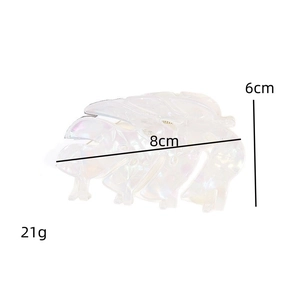 Pince à cheveux irisée en forme de feuille 8cm pour des coiffures élégantes et variées