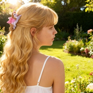 Pince à cheveux licorne mignonne pour femmes et filles avec ailes roses et paillettes