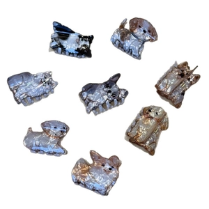 Cute cartoon dog hair claws featuring Corgi and Golden Retriever acetate clips