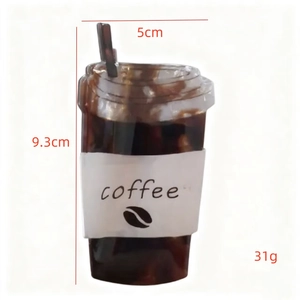 Pince à cheveux créative en forme de tasse de café avec résine liquide pour coiffures uniques