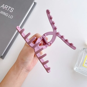 Eleganter matt-lilafarbener Haarklammer für Damen, 11cm minimalistischer Haargreifer
