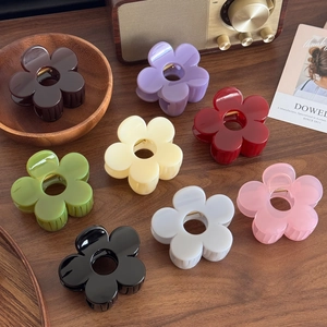 Elegant Flower Hair Claw Clip Women Floral Hairpins PC Hair Grabs Korean Style Vintage Hair Accessory Large Small Optional