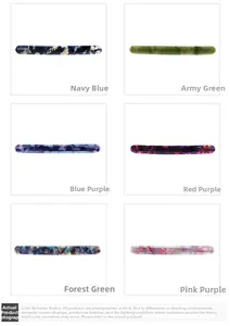 Six barrettes rétro en acétate avec motif écaille de tortue en diverses couleurs marbrées