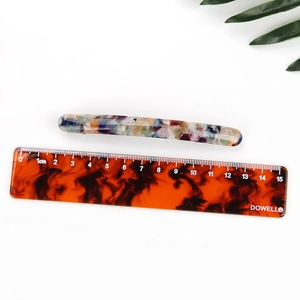 Barrette japonaise rétro en acétate de 10cm avec texture marbrée colorée et brillante