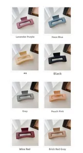 Lot de 8 pinces à cheveux mates de 8,5cm en résine coloris lavande, bleu, crème et rouge