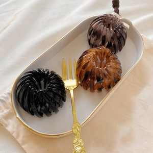 Expandable Bird's Nest Hair Clip For Women Resin Minimalist Lazy Hair Ring Bun Maker Nonslip Retractable Hair Claw Accessories