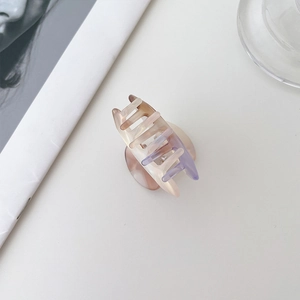 Mini molletta per capelli chic in acetato stile coreano con sfumatura colorata