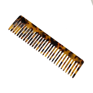 Peigne à cheveux élégant en acétate à dents larges avec motif marbré en écaille de tortue