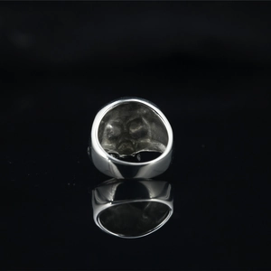 Bague gothique tête de mort pour homme en acier inoxydable vintage au style punk lourd