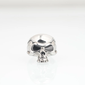 Bague tête de mort 3D gothique en acier inoxydable vintage style punk rock argenté