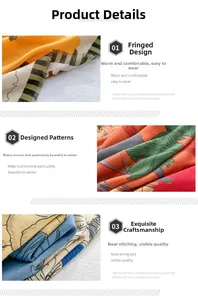 Detailed view of plant printed silk scarf featuring fringe edges and fine stitching