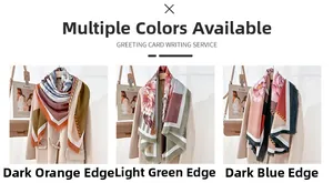 Detailed comparison of three vintage floral print scarves with elegant fringe edges