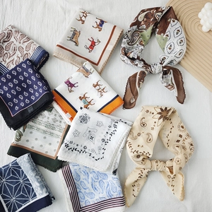 Elegant assortment of breathable cotton linen scarves with paisley and floral prints