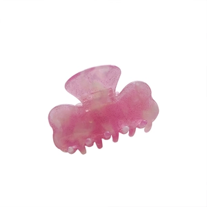 Haarklammer aus rosa marmoriertem Acetat mit Glitzer-Finish für elegante Frisuren