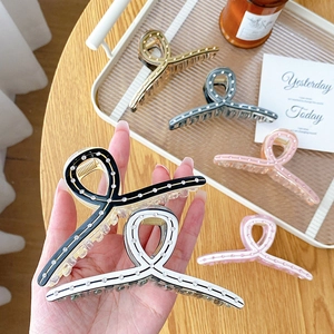 Elegantes Set großer Strass-Haarklammern aus Acetat in verschiedenen Farben für Damen