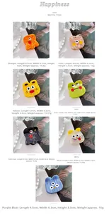 Détails de mini pinces à cheveux monstre en acétate colorées de différentes tailles