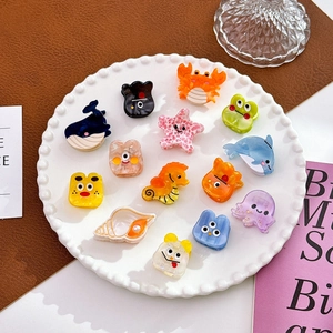 Pinces à Cheveux Mignonnes en Acétate Forme Animaux Marins Baleine Crabe Étoile de Mer Hippocampe Poulpe Accessoires de Coiffure pour Femmes