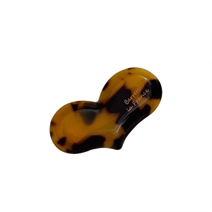 Classic tortoise shell acetate hair clip with golden Barrette La France lettering