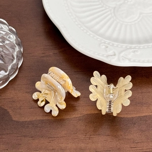 Barrettes à cheveux mignonnes en acétate ambre avec motif élégant en écaille de tortue