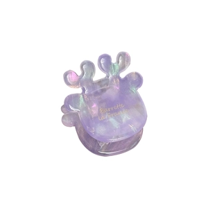 Barrette à cheveux violette en acétate nacré avec lettrage doré Barrette la France