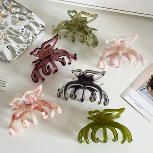 Pinza per Capelli in Acetato a Farfalla Grande Spessa 4mm Antiscivolo per Capelli Spessi Donna Eleganti Accessori Capelli
