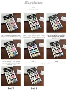 Détails d'un lot de pinces à cheveux en acrylique marbré dégradé sur carte de support