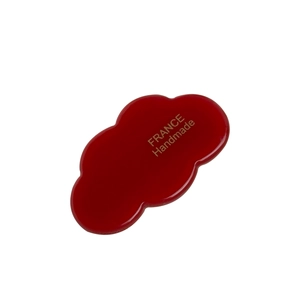 Elegante elastico per capelli in acetato rosso a forma di nuvola con scritte dorate