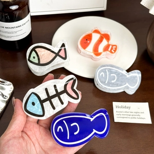 Simpatiche Mollette per Capelli a Forma di Pesce Cartone Animato per Donna in Acrilico Animali Marini Mollette a Squalo