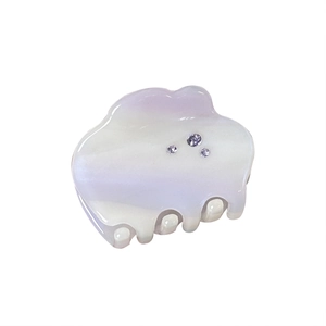 Cute cloud-shaped acetate hair claw clip with purple gradient finish and rhinestones