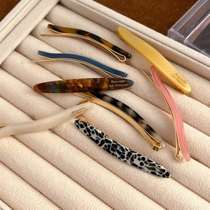 French Style Acetate Hair Clip For Women Gold Label Barrette La France Minimalist Side Clip Elegant Hairpin Hair Accessory