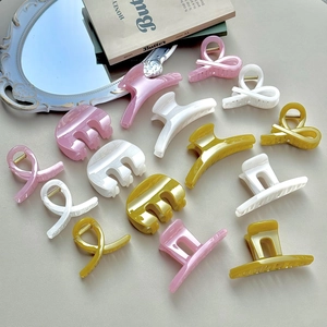 Molla per Capelli Donna High Sense Minimalista Versatile Texture Jelly Shark Clip Elegante Copricapo Geometrico in Plastica Fermaglio