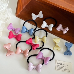 Pince à Cheveux Nœud Papillon Douce en Acétate Paillettes Élastique à Cheveux Mode Coiffe pour Femmes Accessoires de Coiffage Quotidien