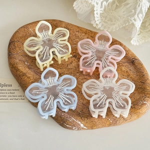 Pince à Cheveux en Acétate Fleur de Cerisier Coréen Élégant Clip Mat Accessoire de Coiffure pour Femmes Fête