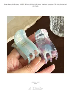 Detail showing high-quality acetate hair claw clips with Barrette La France branding