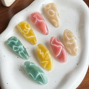 Elegant Water Ripple Acetate Hair Clip Minimalist Marble Pattern Resin Duckbill Clip For Women Daily Hair Accessories Gift