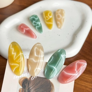 Elegant water-ripple acetate hair clips in yellow, cream, teal, and pink colors