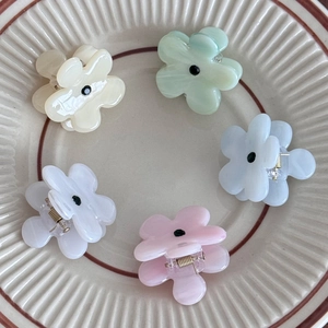 Süße Geleefarbe Acetat Blume Mini Haarklammer Winzige Gänseblümchen Strass Pony Clip Mode Haarschmuck Für Damen Schmuck