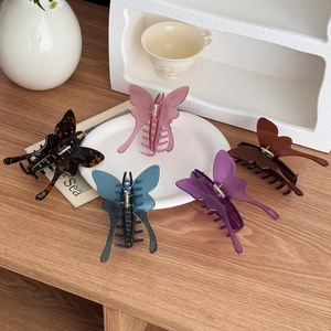 Elegante Pinza per Capelli a Farfalla in Acetato per Donna Moda Stile Coreano Tartarugato Fermaglio per Capelli di Fascia Alta