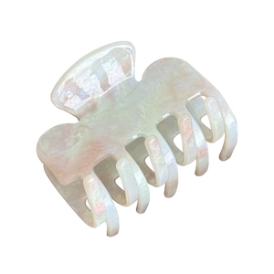 Pearlescent marble acetate hair claw clip for women featuring elegant pastel swirling patterns