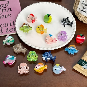 Mini Acetat Haarklammern Süße Cartoon Meerestier Frucht Oktopus Hai Wal Haarnadeln Für Damen Mädchen Haarschmuck